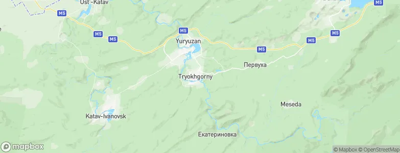 Trëkhgornyy, Russia Map