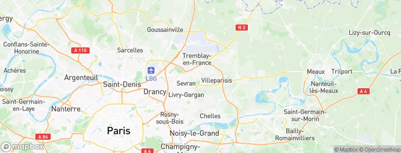 Tremblay-en-France, France Map