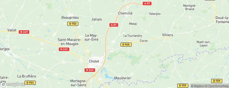 Trémentines, France Map