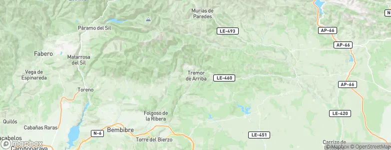 Tremor de Arriba, Spain Map