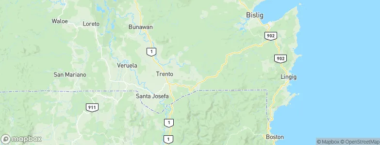 Trento, Philippines Map