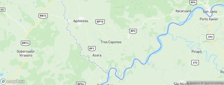 Tres Capones, Argentina Map