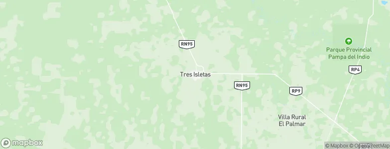 Tres Isletas, Argentina Map