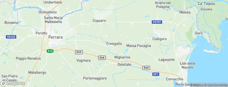 Tresigallo, Italy Map