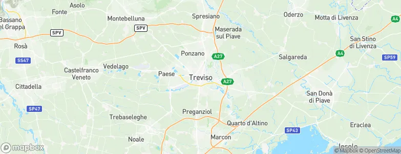 Treviso, Italy Map