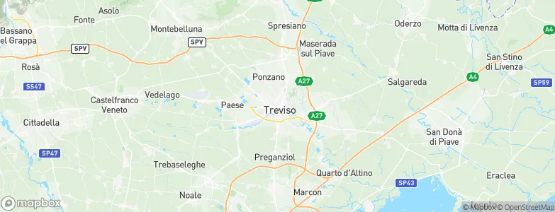 Treviso, Italy Map
