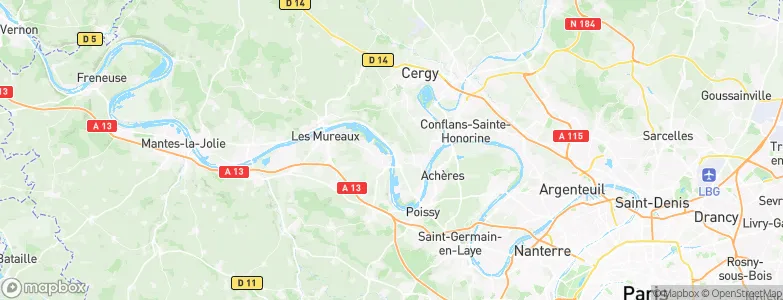 Triel-sur-Seine, France Map