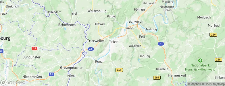 Trier, Germany Map