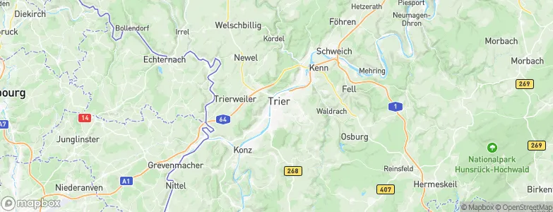 Trier, Germany Map