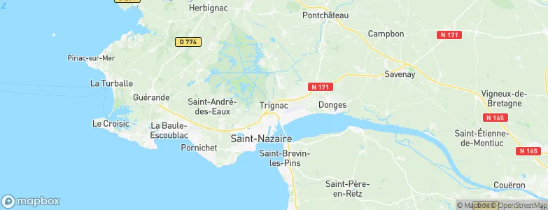 Trignac, France Map