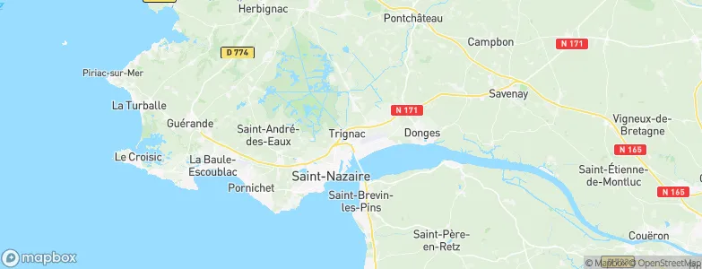Trignac, France Map