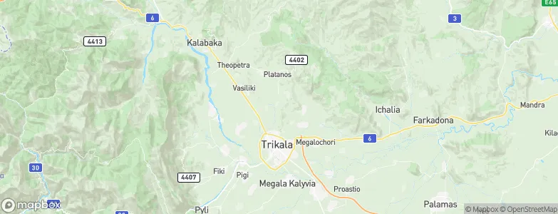 Trikala, Greece Map