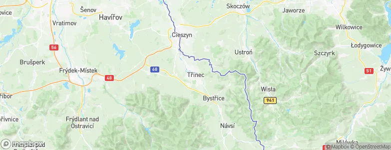 Třinec, Czechia Map
