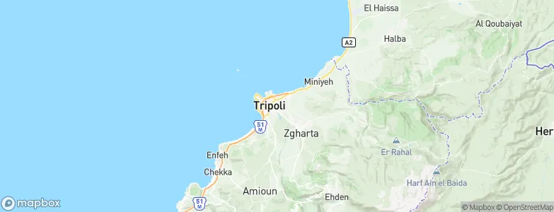 Tripoli, Lebanon Map