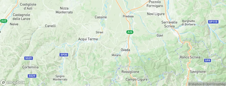 Trisobbio, Italy Map