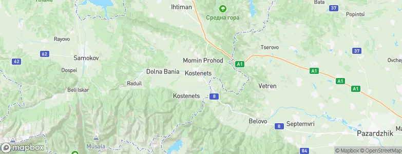 Trite Kashti, Bulgaria Map