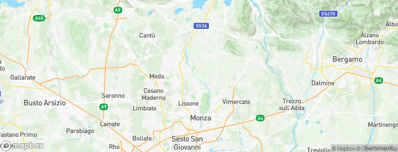 Triuggio, Italy Map