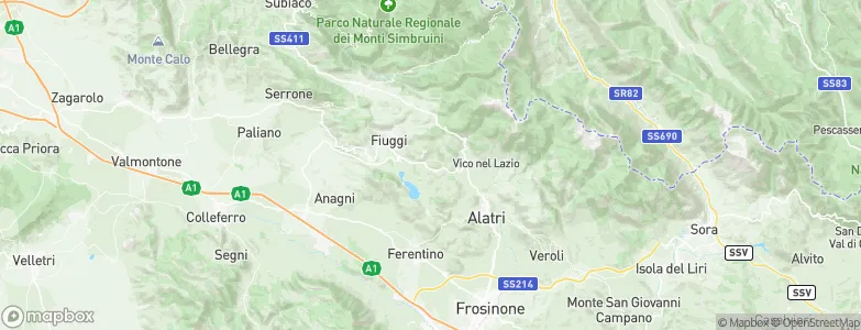 Trivigliano, Italy Map