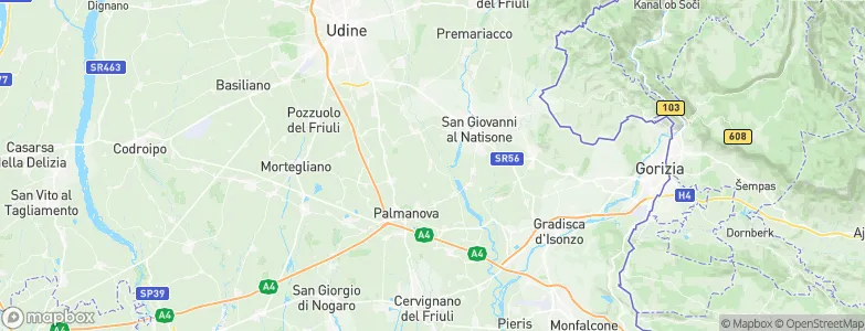 Trivignano Udinese, Italy Map