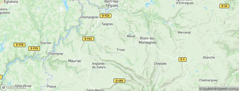 Trizac, France Map