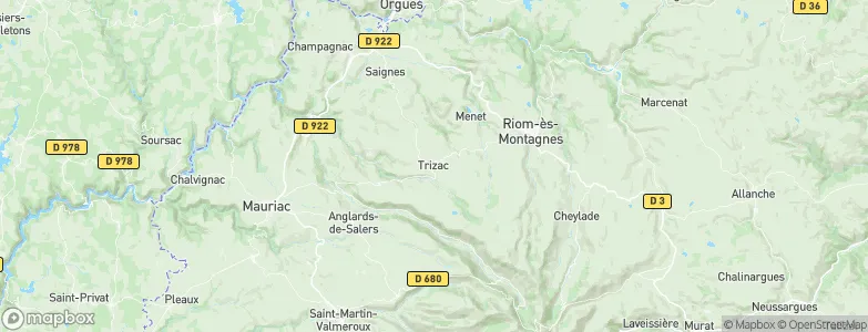 Trizac, France Map