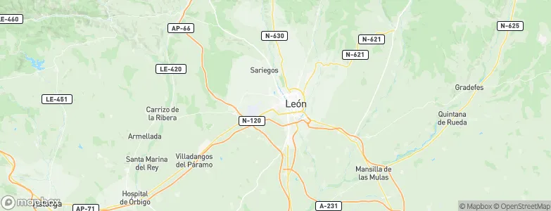 Trobajo del Camino, Spain Map