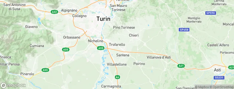 Trofarello, Italy Map