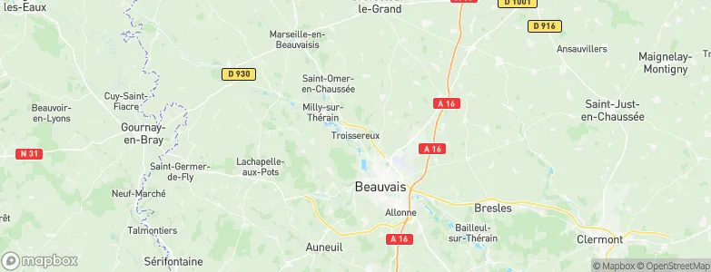 Troissereux, France Map