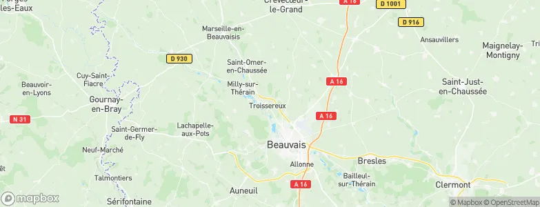 Troissereux, France Map