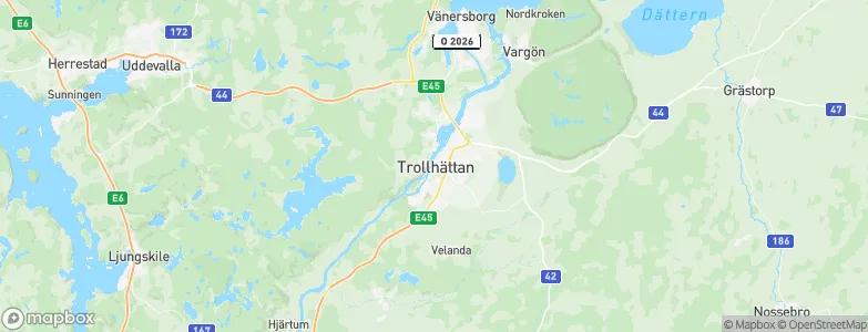 Trollhättan, Sweden Map
