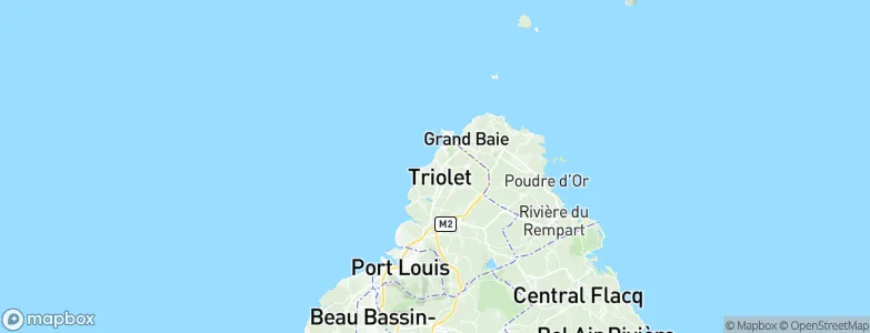 Trou aux Biches, Mauritius Map