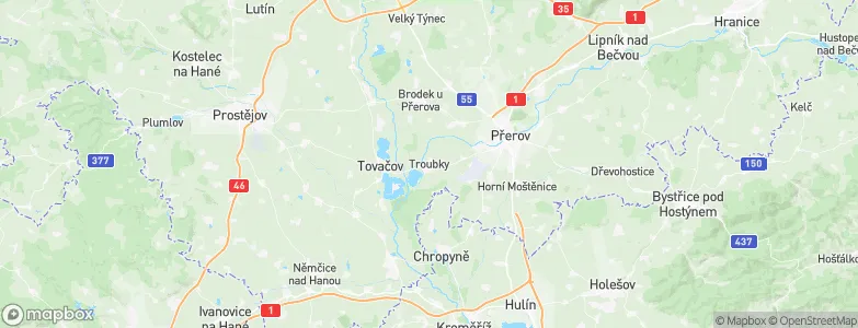 Troubky, Czechia Map
