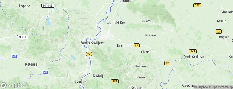 Tršić, Serbia Map