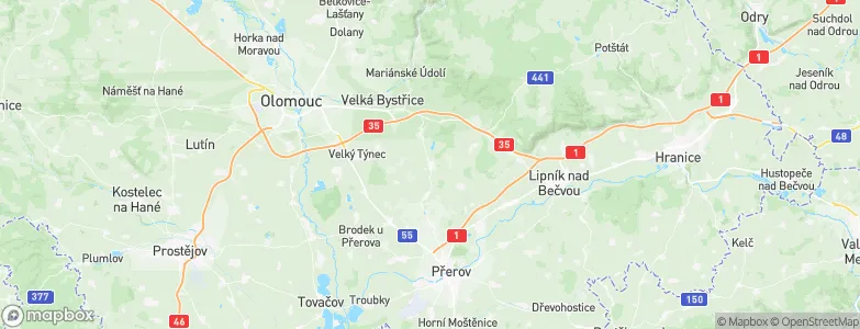 Tršice, Czechia Map