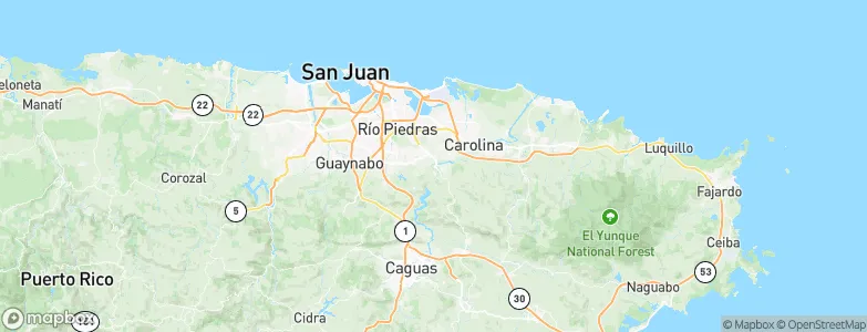 Trujillo Alto, Puerto Rico Map