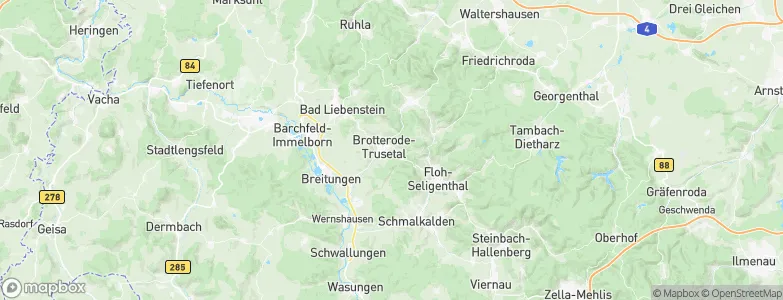 Trusetal, Germany Map