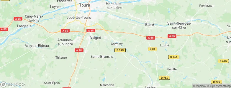 Truyes, France Map