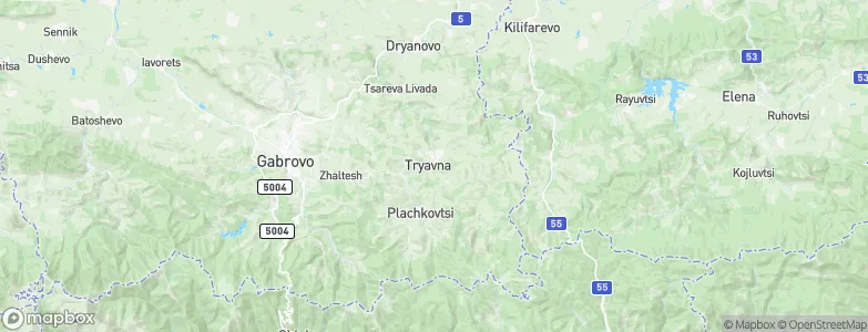 Tryavna, Bulgaria Map