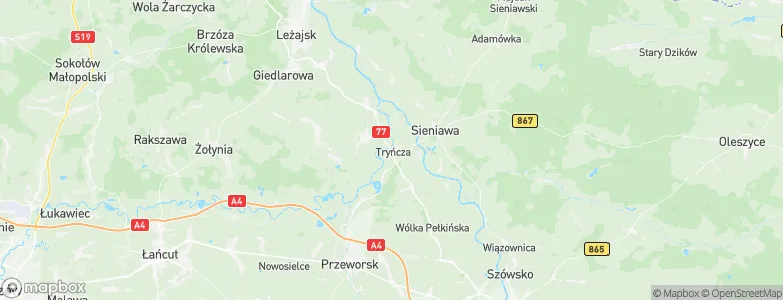 Tryńcza, Poland Map