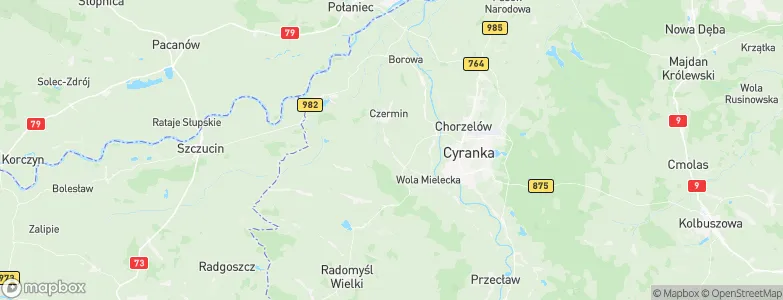 Trzciana, Poland Map