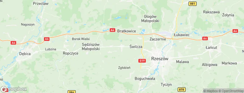 Trzciana, Poland Map