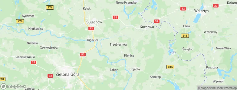 Trzebiechów, Poland Map