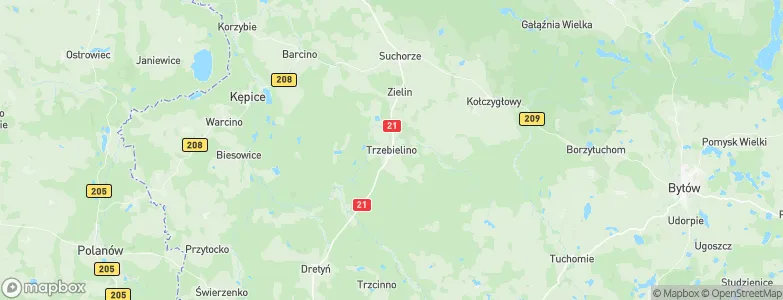 Trzebielino, Poland Map