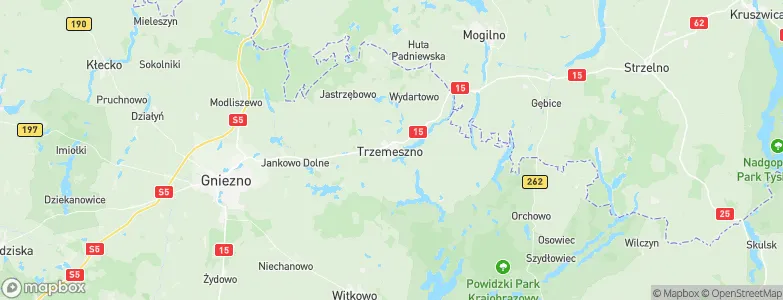 Trzemeszno, Poland Map