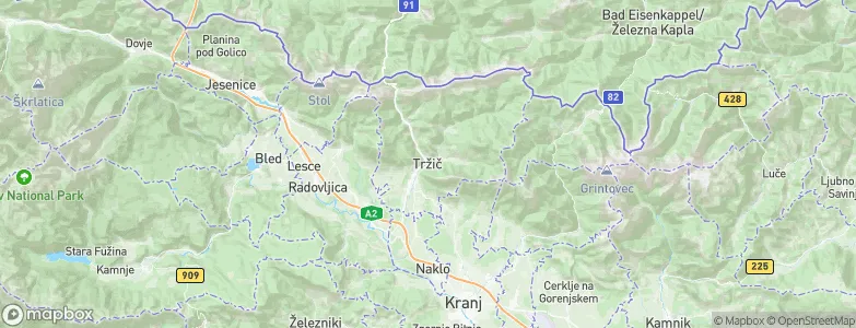 Tržič, Slovenia Map