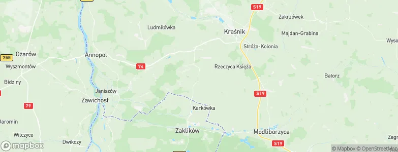 Trzydnik Duży, Poland Map