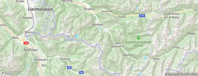 Tschagguns, Austria Map