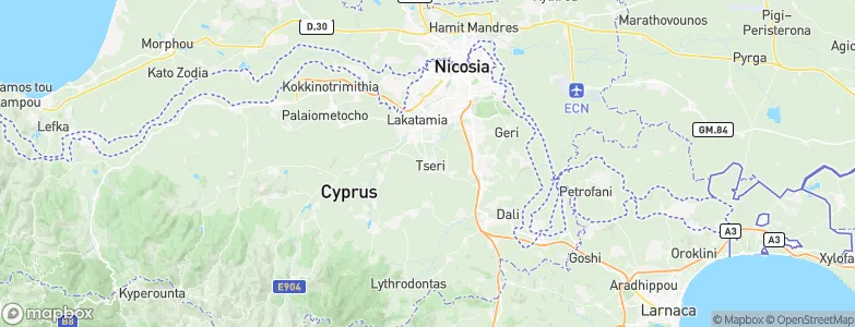 Tséri, Cyprus Map