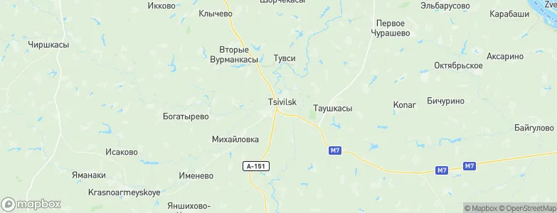 Tsivil'sk, Russia Map