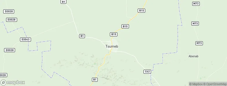 Tsumeb, Namibia Map